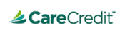 CareCredit logo displaying stylized green text with a leaf design.